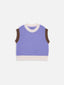 dziecięca kamizelka top fioletowa bawełna organiczna bluzka organic cotton vest children's organic cotton bluse baumwollbluse przód
