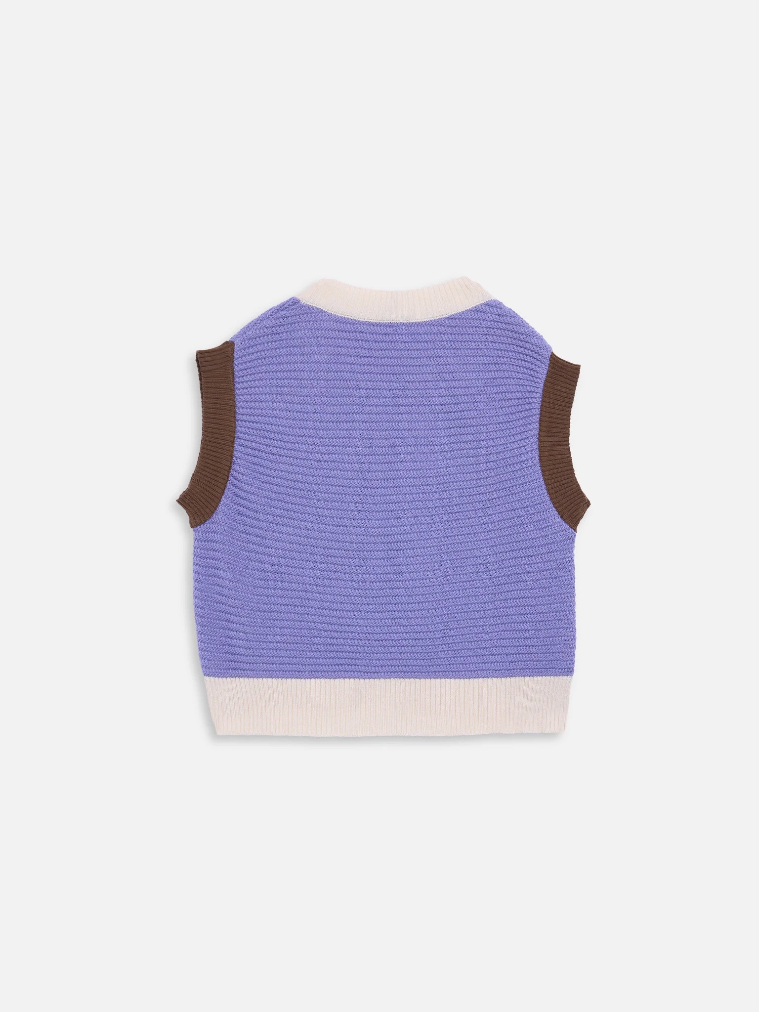 dziecięca kamizelka top fioletowa bawełna organiczna bluzka organic cotton vest children's organic cotton bluse baumwollbluse tył