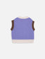dziecięca kamizelka top fioletowa bawełna organiczna bluzka organic cotton vest children's organic cotton bluse baumwollbluse tył