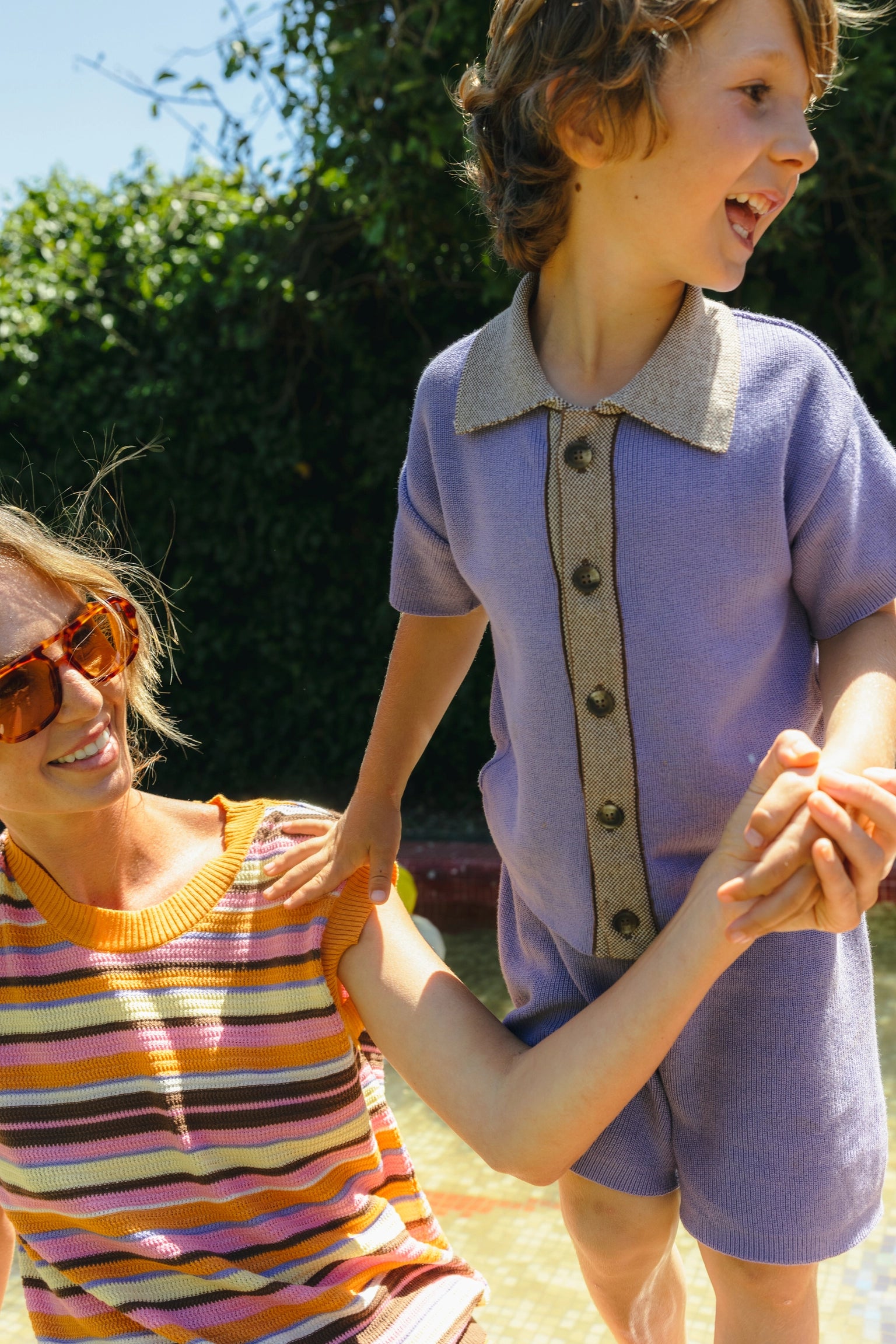 dziecięca bluzka koszulka polo fioletowa bawełna organiczna children's polo shirt organic cotton polohemd baumwollbluse