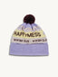 dziecięca czapka wełniana merino winter club fioletowa wool hat przód