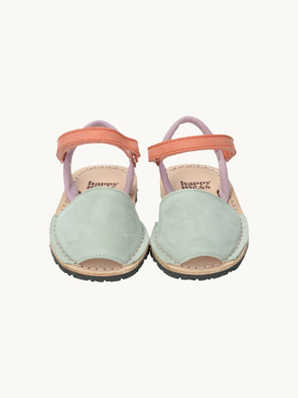 dziecięce sandały minorki skórzane nubuck minorcan sandals leather lollipop kolorowe przód