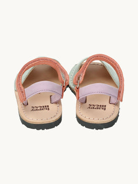 dziecięce sandały minorki skórzane nubuck minorcan sandals leather lollipop kolorowe tył