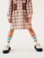 dziecięce skarpetki w paski bright stripes socks stylizacja dziecko sukienka
