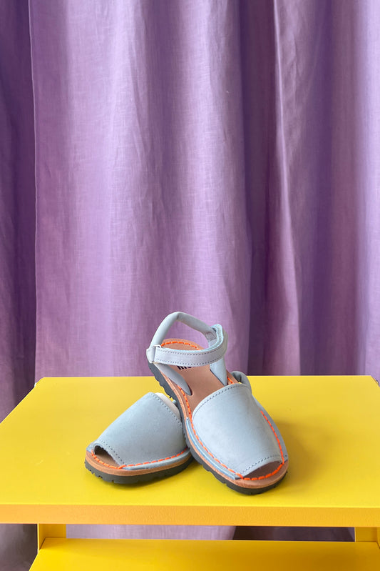 dziecięce sandały minorki outlet niebieskie przebarwienia sky blue