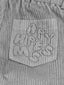 dziecięce spodnie sztruksowe szare foggy grey corduroy szare detal logo haft bawełniane cotton