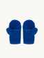 dziecięce rękawiczki wełniane merino z klapką mitenki niebieskie granatowe kobaltowe cobalt wool mittens wnętrze