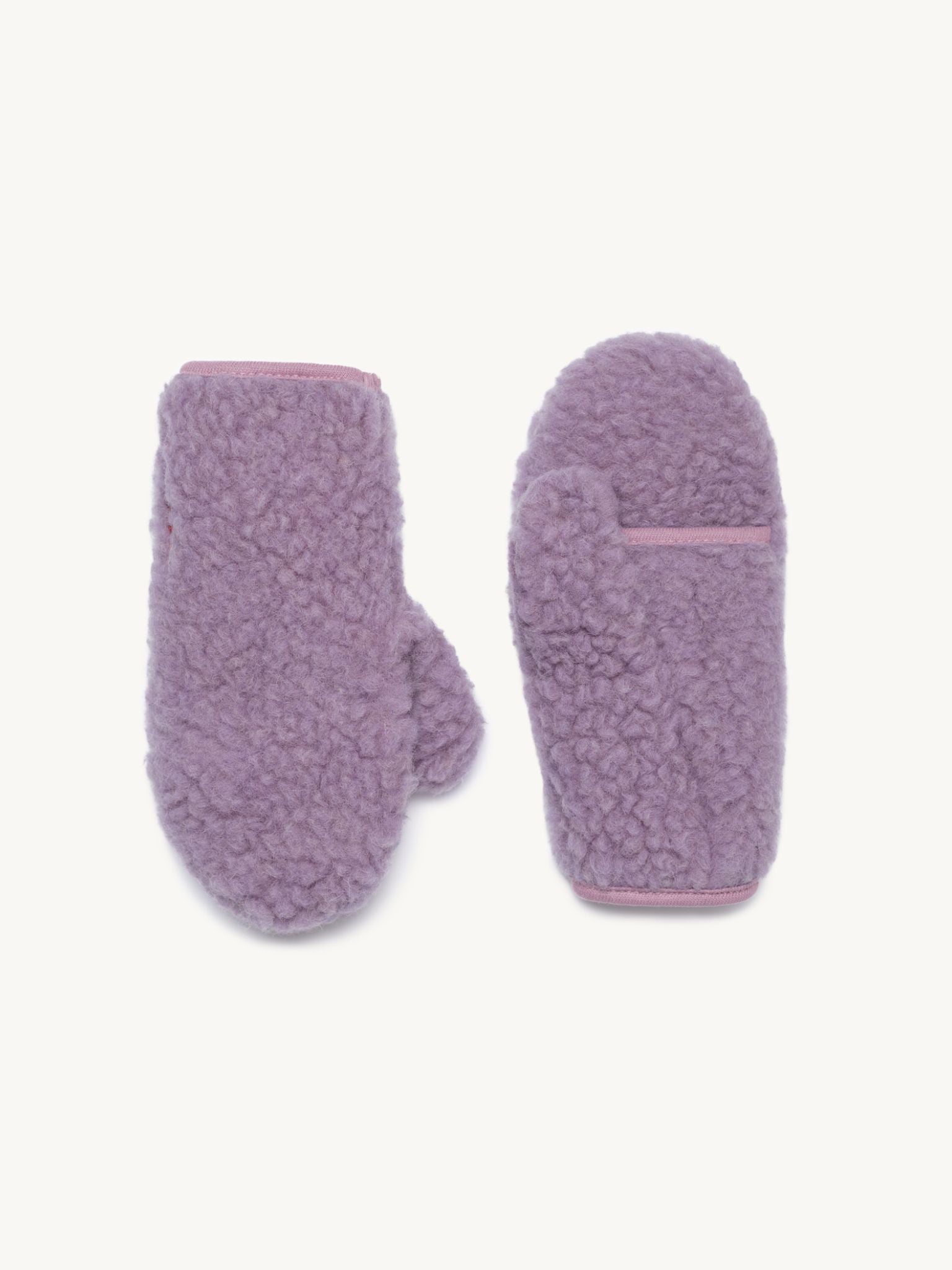 dziecięce wełniane rękawiczki z klapką merino wool mittens lilac cloud fioletowe adult