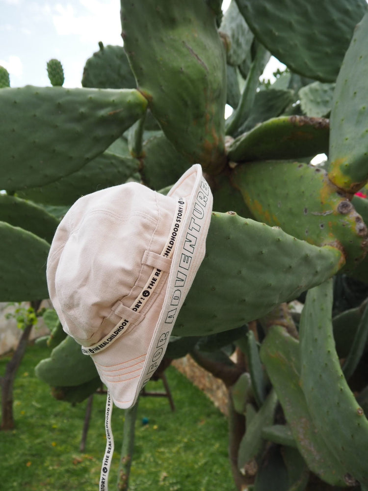dziecięcy kapelusz beżowy bawełna organiczna bucket hat forest green kaktus