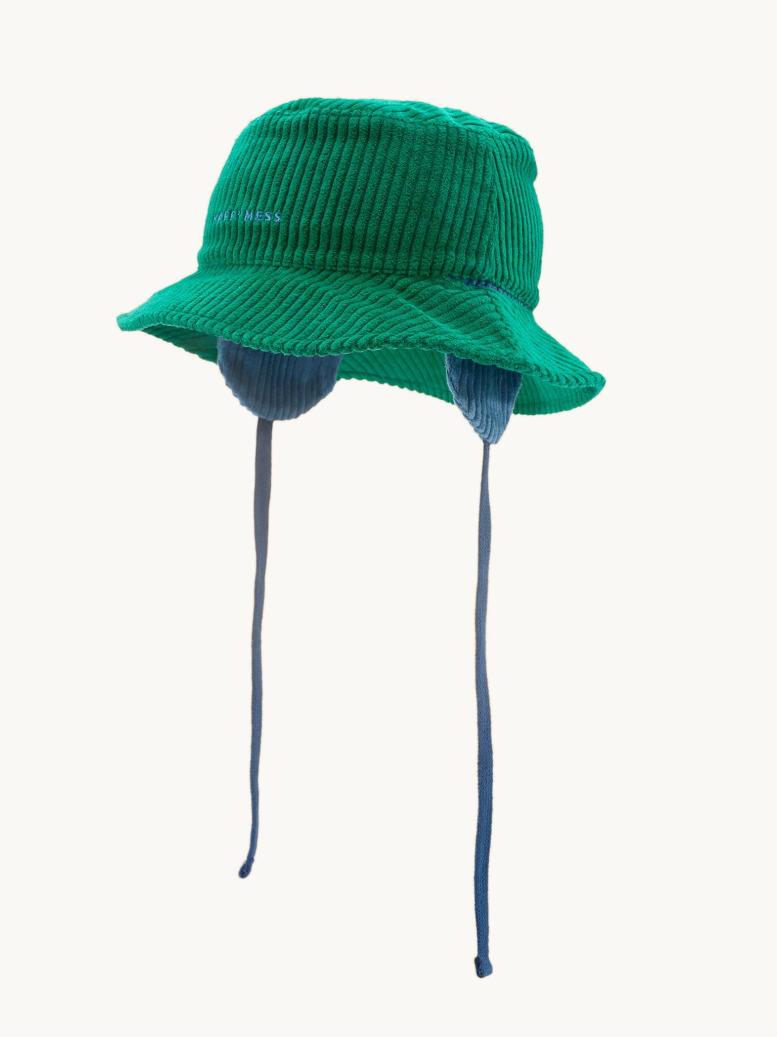 dziecięcy kapelusz sztruksowy zielony jungle green bluebird bucket hat bawełniany bok 