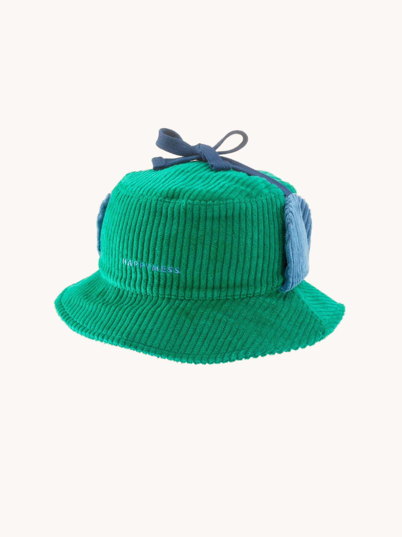 dziecięcy kapelusz sztruksowy zielony jungle green bluebird bucket hat bawełniany przód