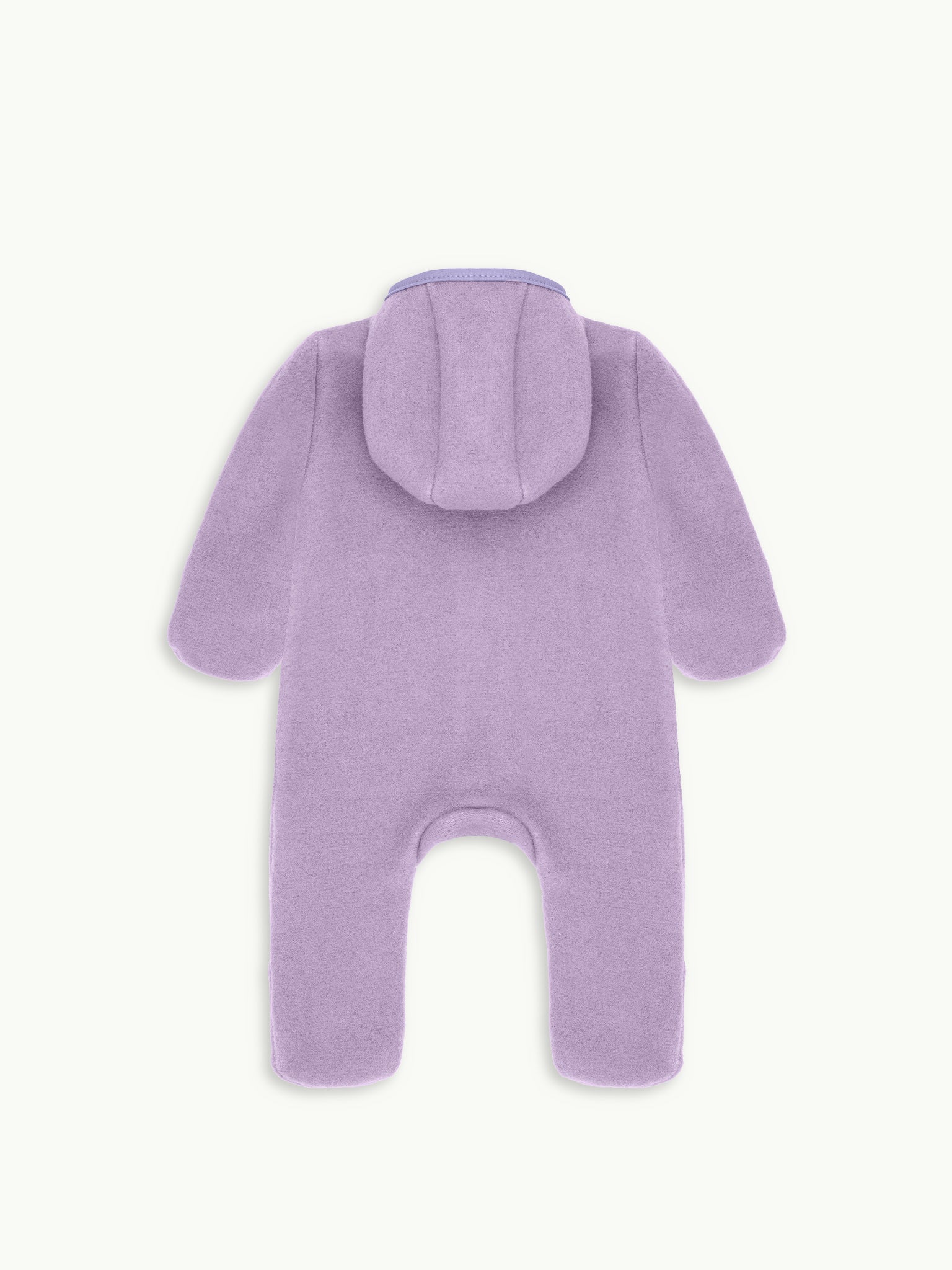 dziecięcy kombinezon wełna merino lilac fiolet wool overall jumpsuit tył