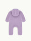 dziecięcy kombinezon wełna merino lilac fiolet wool overall jumpsuit tył