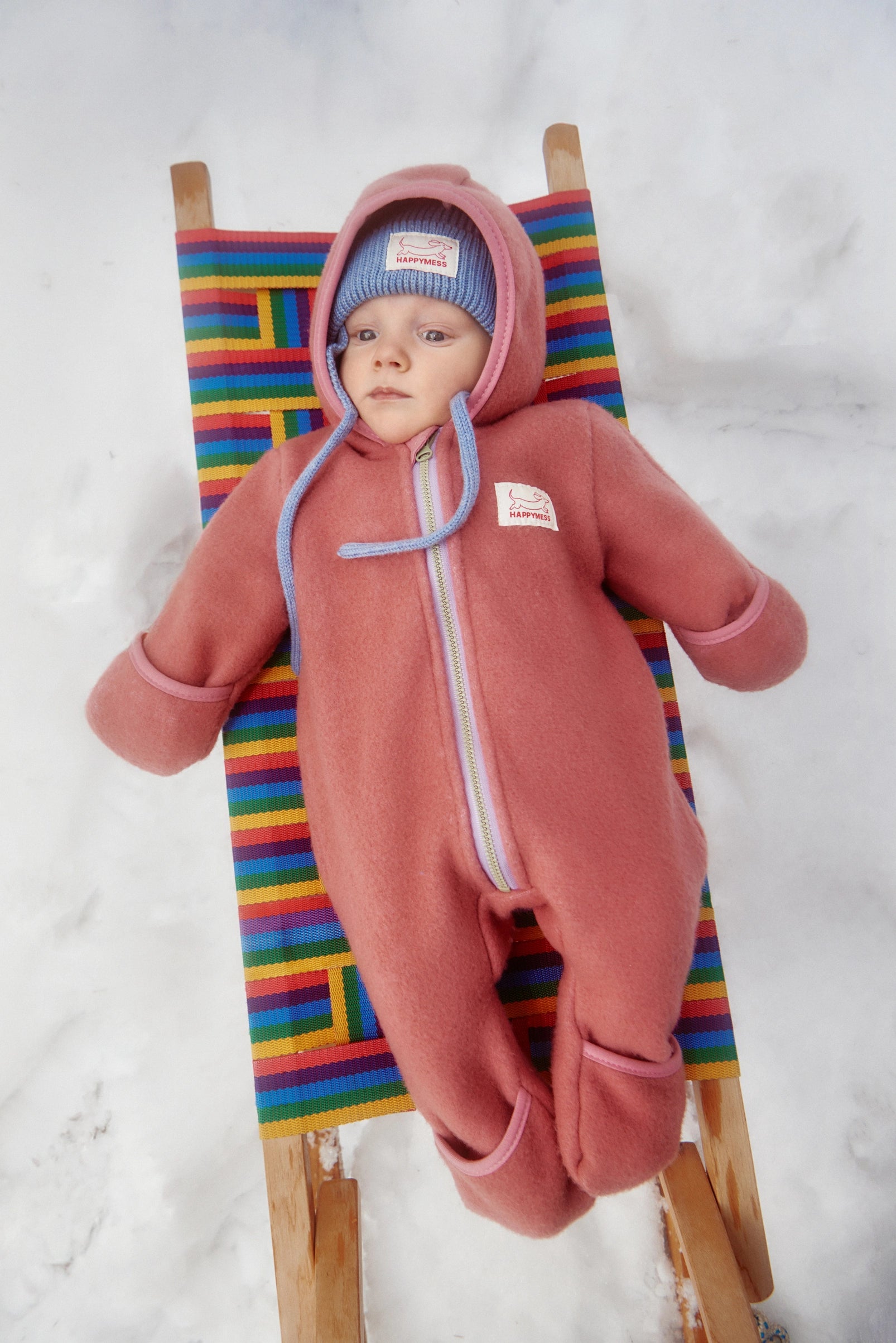 dziecięcy kombinezon wełniany cinnamon wełna merino czapka dziecko merino wool jumpsuit overall