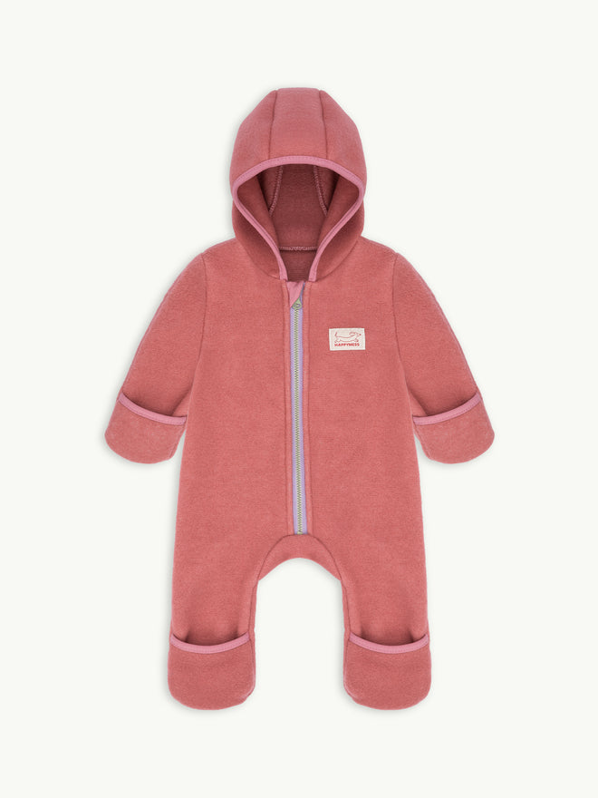 dziecięcy kombinezon wełniany cinnamon wełna merino wool jumpsuit overall przód