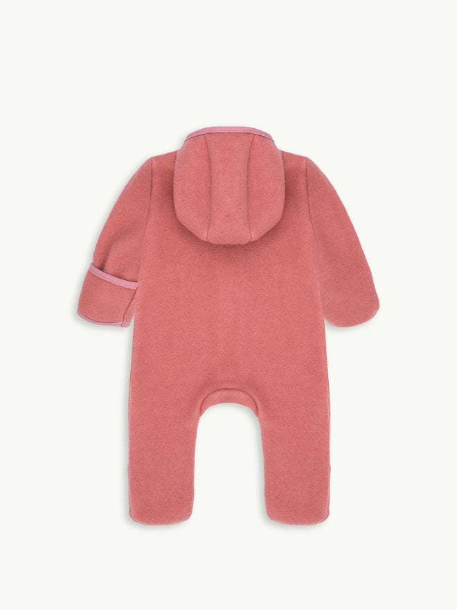 dziecięcy kombinezon wełniany cinnamon wełna merino wool jumpsuit overall tył