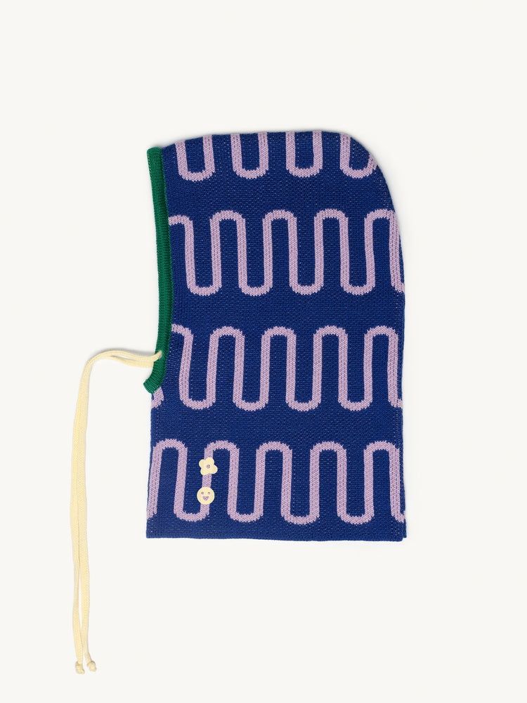 bawełniany komin dziecięcy happymess x luu cotton balaclava niebieski kolorowy bawełna organiczna organic cotton