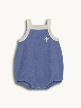 dziecięcy romper frotowy niebieski bawełna organiczna berry breeze organic cotton przód