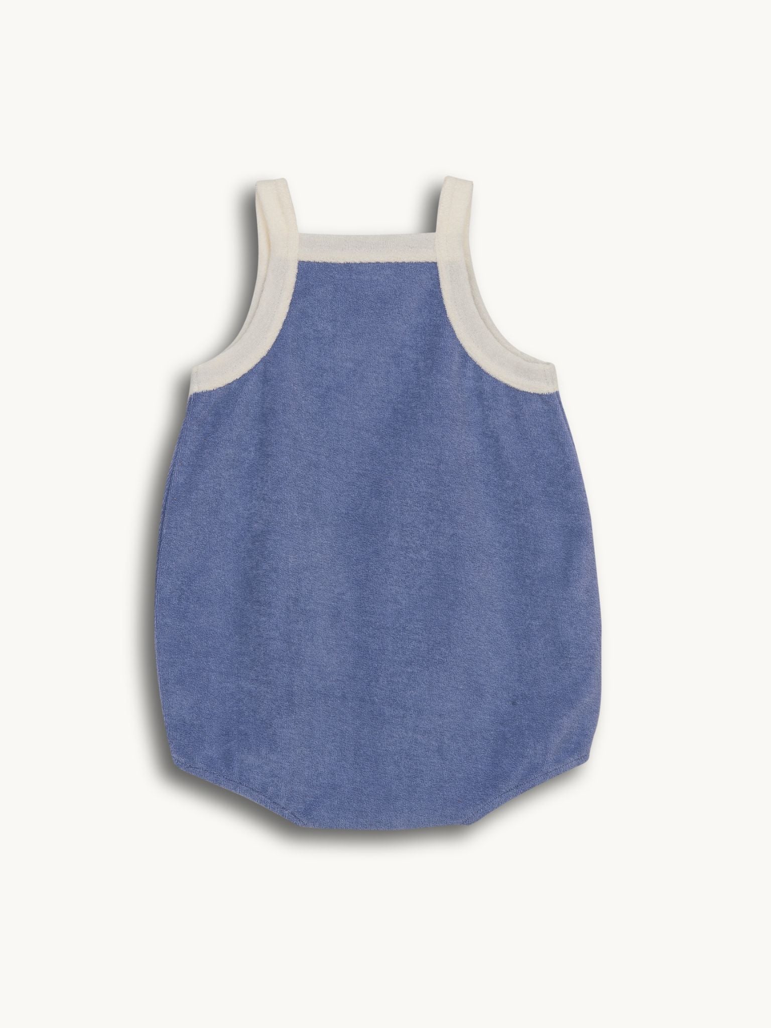 dziecięcy romper frotowy niebieski bawełna organiczna berry breeze organic cotton tył