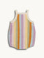 dziecięcy romper frotowy w paski bawełna organiczna sunset stripes terry tył