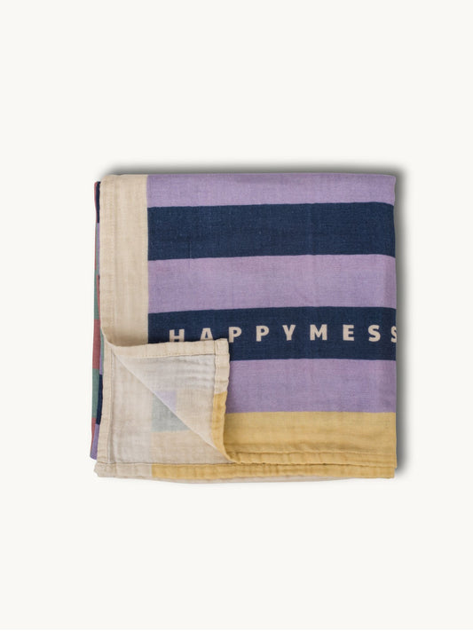 otulacz muślinowy - sunny stripes