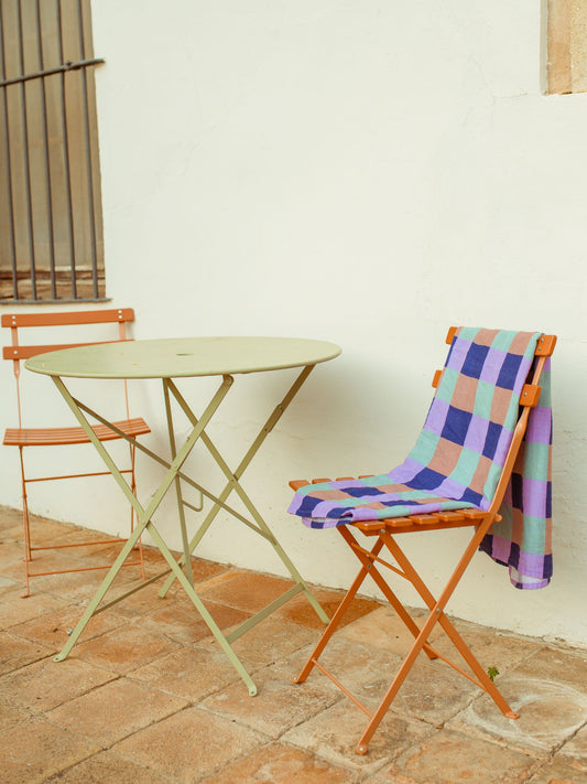 otulacz muślinowy - happy plaid