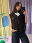 kamizelka merino - chocolate brown