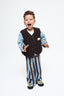 [pl][Model ma 4 lata i nosi rozmiar 3-4 lata] [en][The model is 4 years old and wears a size 3–4 years] [de][Das Model ist 4 Jahre alt und trägt die Größe 3–4 Jahre] dziecięca kamizelka wełna merino brązowa chocolate brown childer brown vest