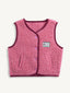 dziecięca kamizelka merino - dusty pink