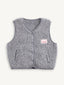 merino vest - stone grey