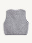 merino vest - stone grey