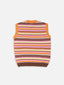 letni zestaw dzianinowy z bawełny organicznej w paski orange sunset szorty top organic cotton set top shorts bio-baumwolle