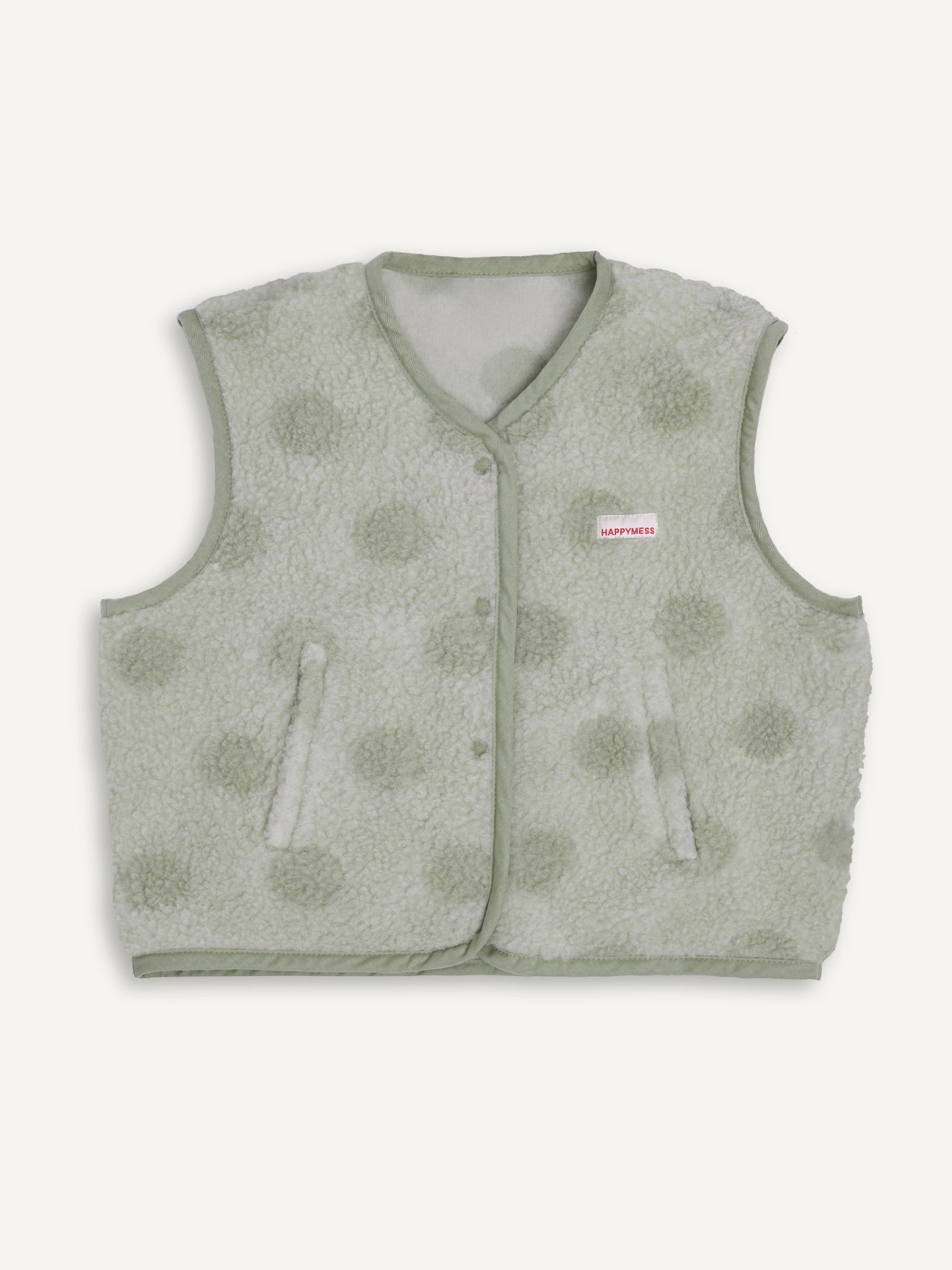 OUTLET Merino-Weste – polka dots