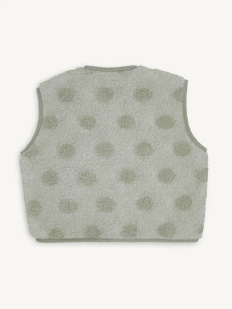kamizelka wełniana merino unisex bezrękawnik tył polka dots