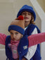 kamizelka wełniana merino dziecięca cobalt kamizelki ogrodczniki beanie bucket kapelusz czapka dzieci