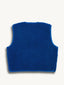 kamizelka wełniana merino unisex cobalt vest gilet weste wool woll wollweste tył