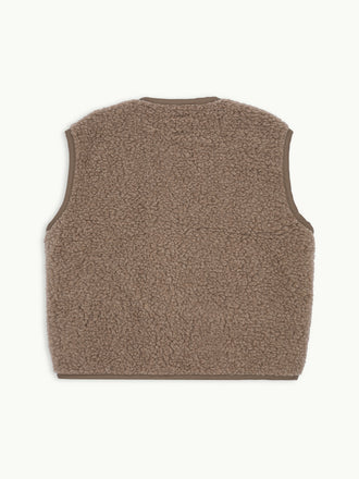 kamizelka wełniana merino unisex hazelnut tył bezrękawnik