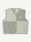 kamizelka wełniana merino unisex cream grey szachownica vest gilet weste wool woll wollweste przód