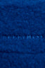 kapelusz wełniany merino unisex adult wool bucket hat cobalt kobaltowy niebieski granatowy przód haft logo detal