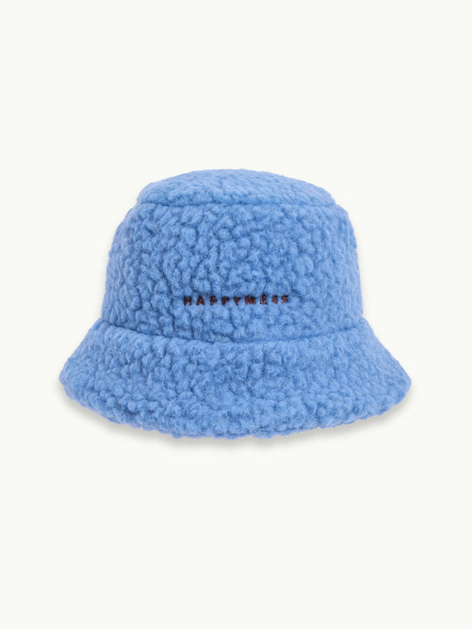 kapelusz wełniany merino unisex adult wool bucket hat ice blue niebieski przód