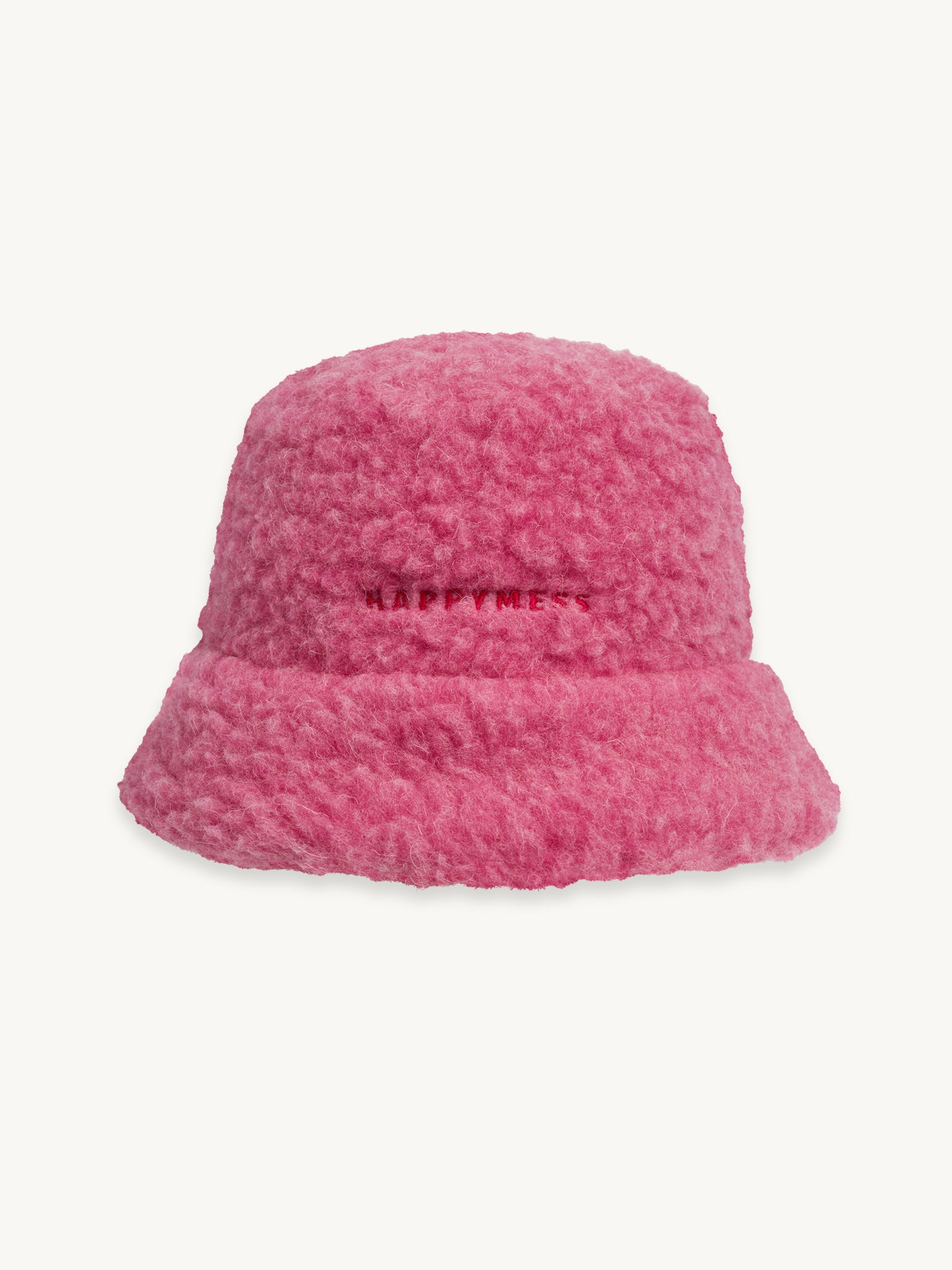 kapelusz wełniany merino unisex adult wool bucket hat różowy dusty pink przód