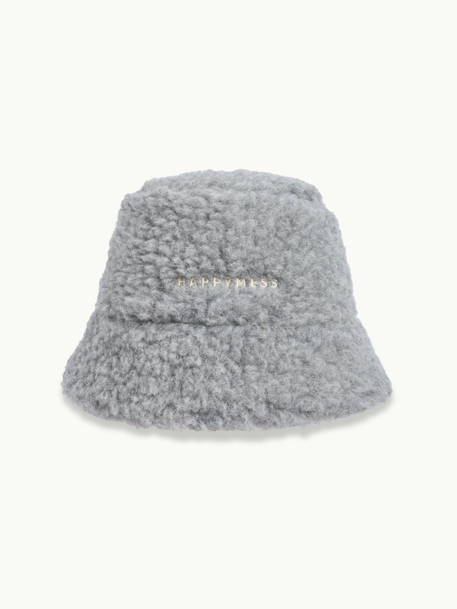 kapelusz wełniany merino unisex adult wool bucket hat szary stone grey przód