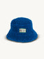 kapelusz wełniany merino dziecięcy wool bucket hat cobalt kobaltowa niebieska przód