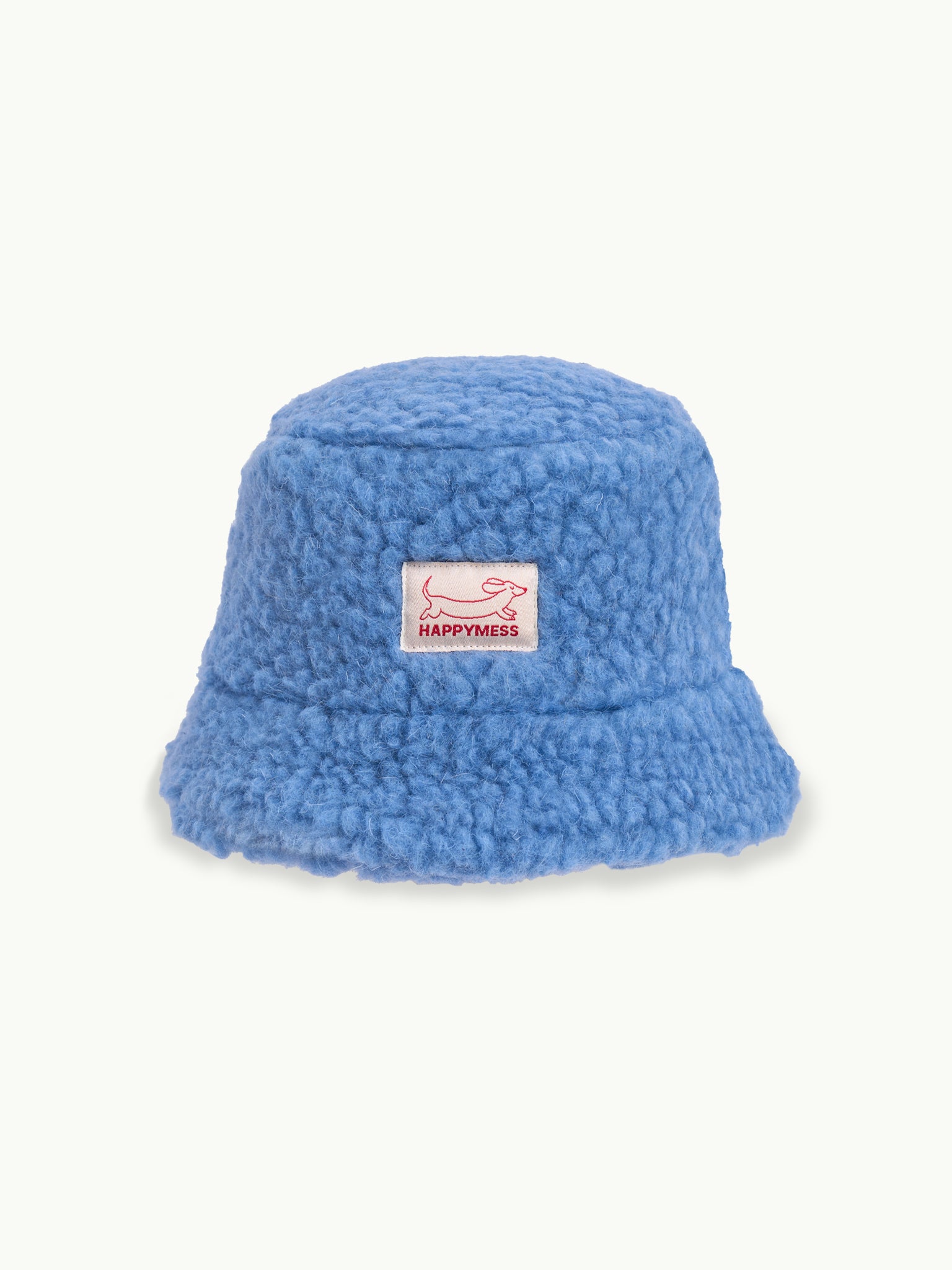 kapelusz wełniany merino dziecięcy wool bucket hat ice blue niebieski przód