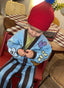 bawełniany kardigan dziecięcy fun icons sweter bawełna organiczna outfit spodnie czapka