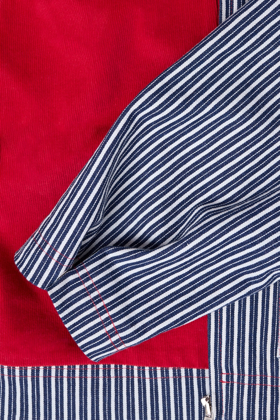 katana damska kurtka jeansowa w paski wave stripes detal rękaw