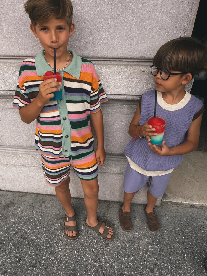 dziecięca koszulka polo w paski bawełna organiczna kolorowy children's polo shirt organic cotton baumwolletop kinder poloshirt bio-baumwolle