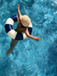 kółko do pływania wodne basen swim ring niebieskie granatowe cannes blue dziecko basen