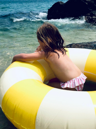 kółko do pływania wodne basen swim ring żółte limonata dziecko woda