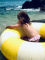 kółko do pływania wodne basen swim ring żółte limonata dziecko woda